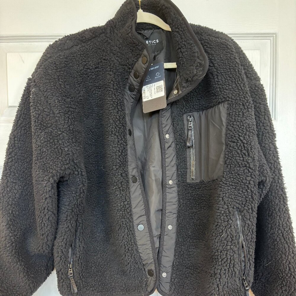 Fabletics Black Tahoe Teddy Jacket (M) with tags, never worn